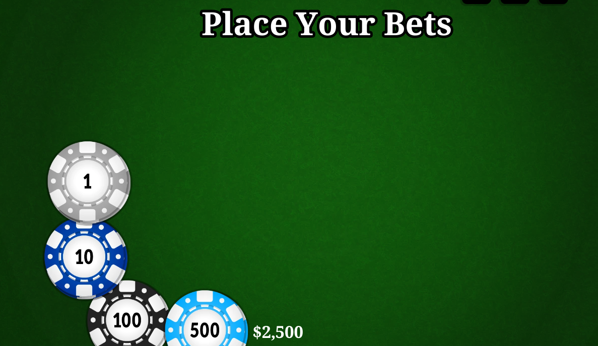 blackjack place bet